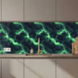 Groen - Bliksem - Storm keuken achterwand 2 middel 871 zz_3dshopping
