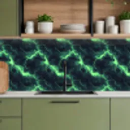 Groen - Bliksem - Storm keuken achterwand 2 middel 871 -sfeer3