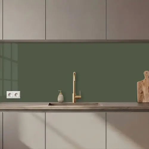 Groen - Effen kleur - Olijfgroen keuken achterwand 2 middel 871 zz_3dshopping