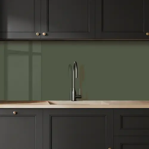 Groen - Effen kleur - Olijfgroen keuken achterwand 2 middel 871 -sfeer1