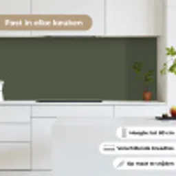Groen - Effen kleur - Olijfgroen keuken achterwand 2 middel 871 -sfeer4_NL