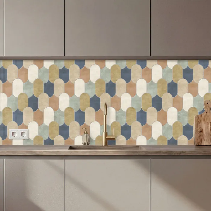 Harmonie - Patroon - Kleurrijk keuken achterwand 2 middel 871 zz_3dshopping