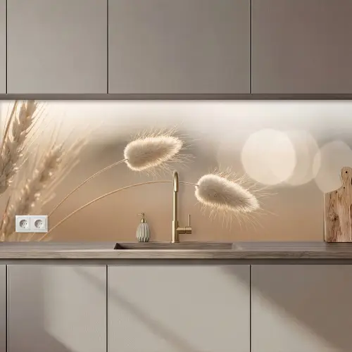 Hazestaartgras - Graanharen - Zonlicht keuken achterwand 2 middel zz_3dshopping