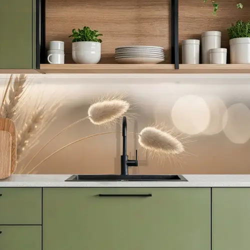 Hazestaartgras - Graanharen - Zonlicht keuken achterwand 2 middel -sfeer3