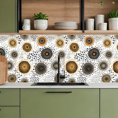 Hart - Jaren 50 - Patroon keuken achterwand 2 middel 871 -sfeer3