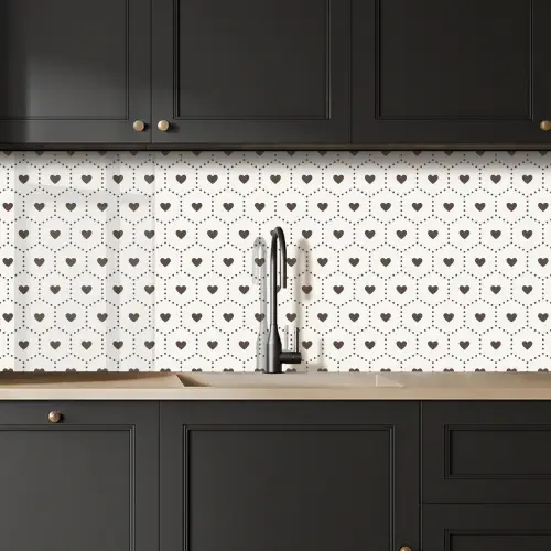 Hart - Design - Geometrie - Patroon keuken achterwand 2 middel 871 -sfeer1