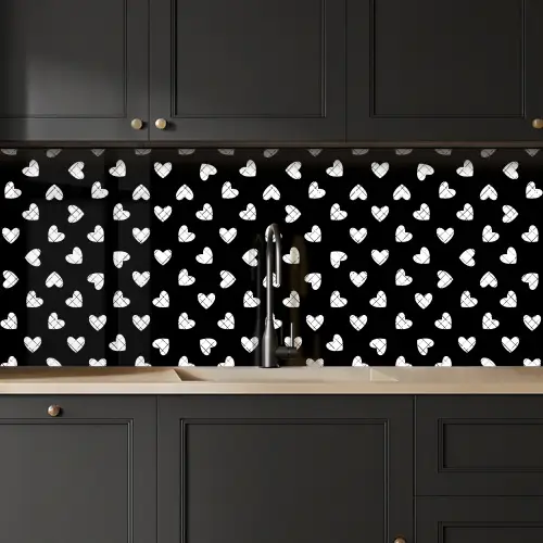 Hart - Design - Geometrie - Patroon keuken achterwand 2 middel 871 -sfeer1