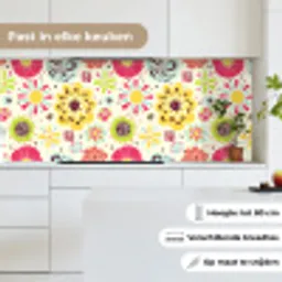 Hart - Bloemen - Patronen keuken achterwand 2 middel 871 -sfeer4_NL