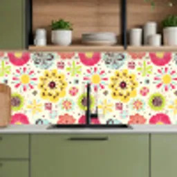 Hart - Bloemen - Patronen keuken achterwand 2 middel 871 -sfeer3