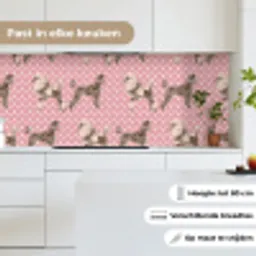 Hart - Poedel - Patroon keuken achterwand 2 middel 871 -sfeer4_NL