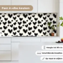 Hartjes - Patroon - Zwart keuken achterwand 2 middel 871 -sfeer4_NL