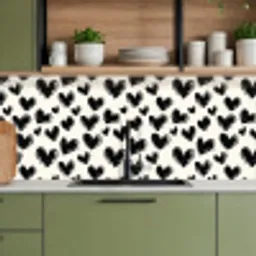 Hartjes - Patroon - Zwart keuken achterwand 2 middel 871 -sfeer3
