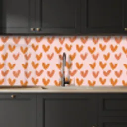 Hartjes - Getekend - Oranje keuken achterwand 2 middel 871 -sfeer1