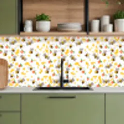 Honing - Bij - Bloemen - Patronen - Lente keuken achterwand 2 middel 871 -sfeer3