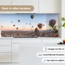 Luchtballonnen - Rotsen - Zonsopgang keuken achterwand 2 middel -sfeer4_NL