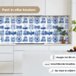 Huizen - Schepen - Blauw keuken achterwand 2 middel 871 -sfeer4_NL