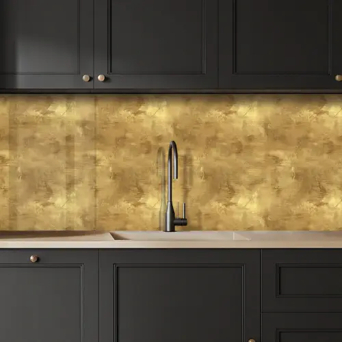 Industrieel - Textuur - Goud keuken achterwand 2 middel 871 -sfeer1