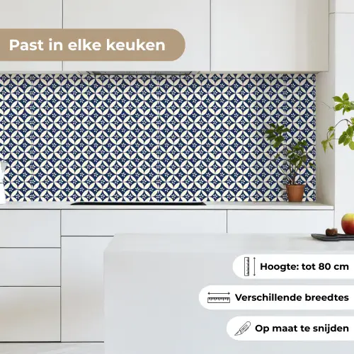 Japan - Patronen - Blauw keuken achterwand 2 middel 871 -sfeer4_NL