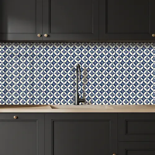 Japan - Patronen - Blauw keuken achterwand 2 middel 871 -sfeer1