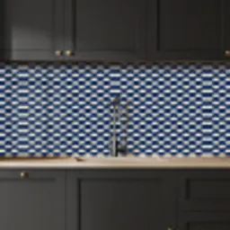 Japans - Blauw - Wit - Patronen keuken achterwand 2 middel 871 -sfeer1