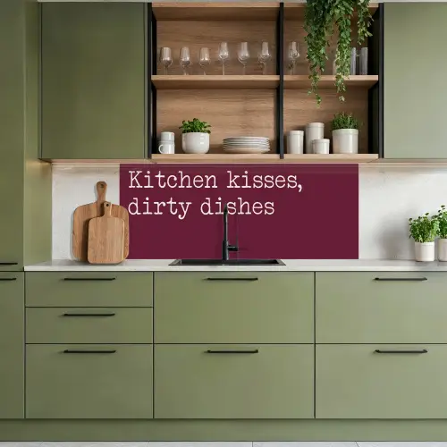 Kitchen kisses, dirty dishes keuken achterwand 2 middel -sfeer3