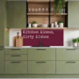 Kitchen kisses, dirty dishes keuken achterwand 2 middel -sfeer3