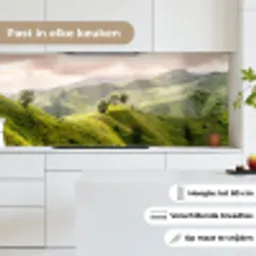 Landschap - Heuvels - Groen keuken achterwand 2 middel -sfeer4_NL