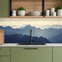 Landschap - Bergen - Groen - Natuur keuken achterwand 2 middel -sfeer3