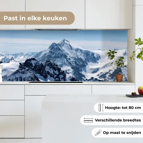 Landschap - Bergen - Sneeuw - Wit keuken achterwand 2 middel -sfeer4_NL