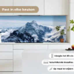 Landschap - Bergen - Sneeuw - Wit keuken achterwand 2 middel -sfeer4_NL