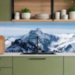 Landschap - Bergen - Sneeuw - Wit keuken achterwand 2 middel -sfeer3