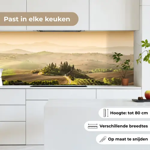Landschap - Toscane - Ochtendlicht keuken achterwand 2 middel -sfeer4_NL