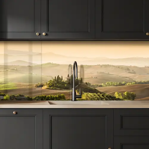 Landschap - Toscane - Ochtendlicht keuken achterwand 2 middel -sfeer1