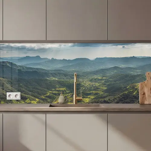 Landschap - Vallei - Groen keuken achterwand 2 middel zz_3dshopping