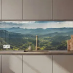 Landschap - Vallei - Groen keuken achterwand 2 middel zz_3dshopping