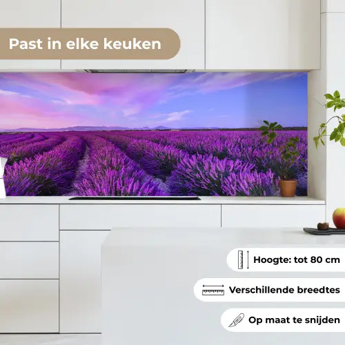 Lavendel - Paars - Bloemen - Natuur keuken achterwand 2 middel -sfeer4_NL