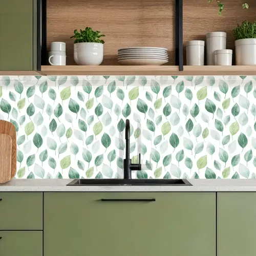 Blad - Mix - Fris - Groen keuken achterwand 2 middel 871 -sfeer3