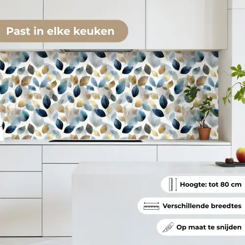 Blad - Mix - Aquarel - Goude keuken achterwand 2 middel 871 -sfeer4_NL