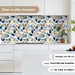 Blad - Mix - Aquarel - Goude keuken achterwand 2 middel 871 -sfeer4_NL