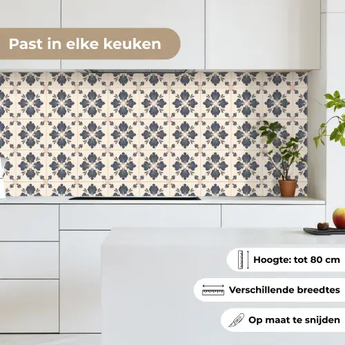 Bladvorm - Klassiek - Kleurrijk keuken achterwand 2 middel 871 -sfeer4_NL