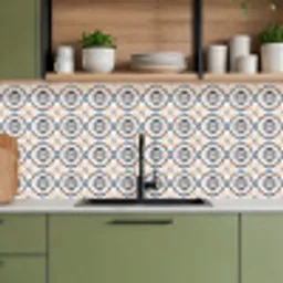 Bladvorm - Patroon - Kleurrijk keuken achterwand 2 middel 871 -sfeer3