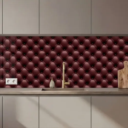 Leer - Patroon - Bordeaux keuken achterwand 2 middel 871 zz_3dshopping