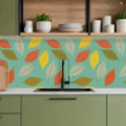 Bladeren - Herfst - Vintage - Pastel - Patroon keuken achterwand 2 middel 871 -sfeer3