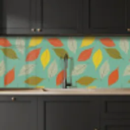 Bladeren - Herfst - Vintage - Pastel - Patroon keuken achterwand 2 middel 871 -sfeer1