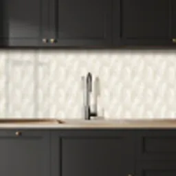 Bladeren - Beige - Wit - Botanisch - Natuur keuken achterwand 2 middel -sfeer1