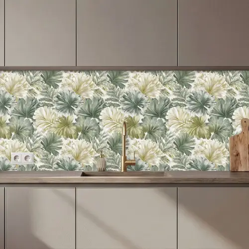 Bladeren - Botanisch - Groen keuken achterwand 2 middel 871 zz_3dshopping