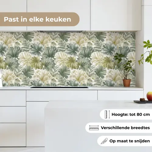 Bladeren - Botanisch - Groen keuken achterwand 2 middel 871 -sfeer4_NL