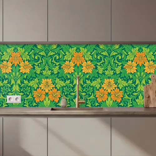 Bladeren - Bloemen - Boho - Hippie - Patronen keuken achterwand 2 middel 871 zz_3dshopping