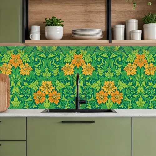 Bladeren - Bloemen - Boho - Hippie - Patronen keuken achterwand 2 middel 871 -sfeer3