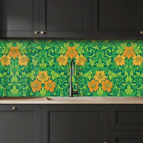 Bladeren - Bloemen - Boho - Hippie - Patronen keuken achterwand 2 middel 871 -sfeer1